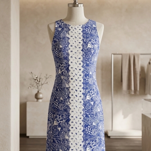 LILLY PULITZER... Blue and White Swim Coverup - Picture 2 of 7